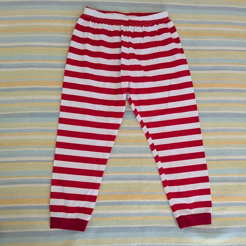 🛍️ BUNDLE ONLY • Red & white Striped Pajama Pj Pants Size 8